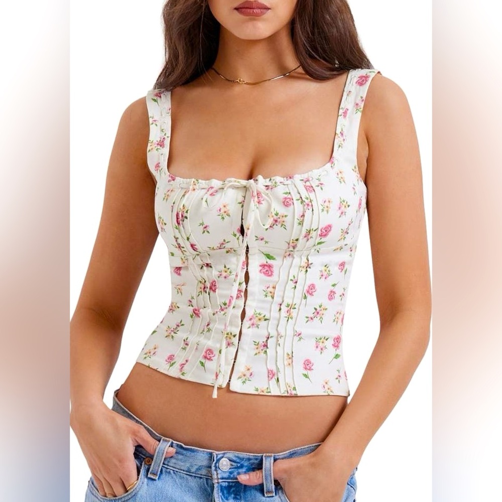Chicca rose print corset House of CB